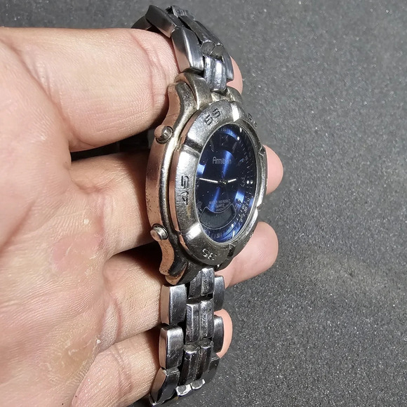 Armitron Mens SS Analog Digital Quartz Watch 20/1441-205 For Parts Or Repair - Picture 7 of 9